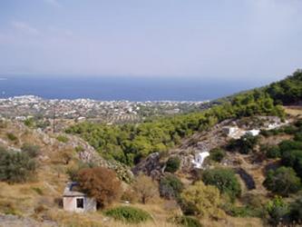Overlooking the hillside